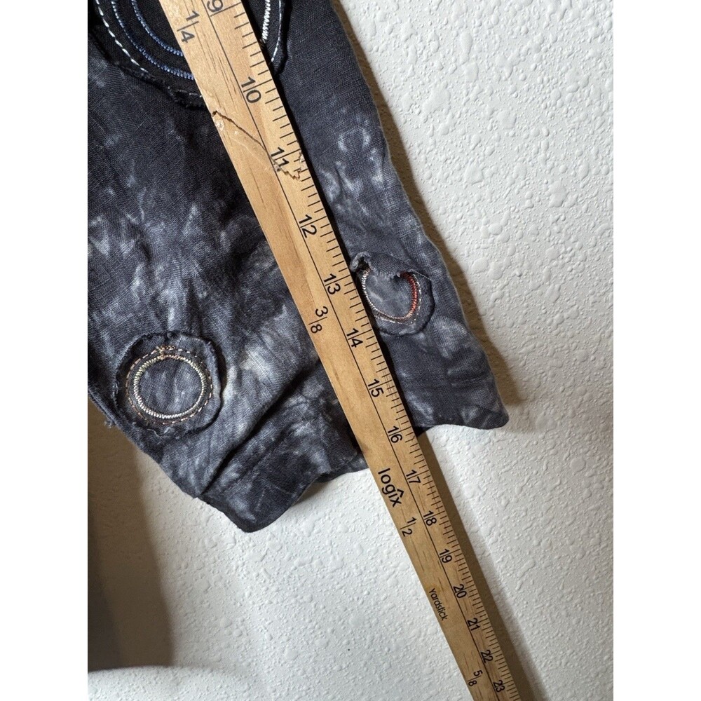 Design Todays Boho Jacket Wire Ruffle Collar Art Big Button - Picture 10 of 11